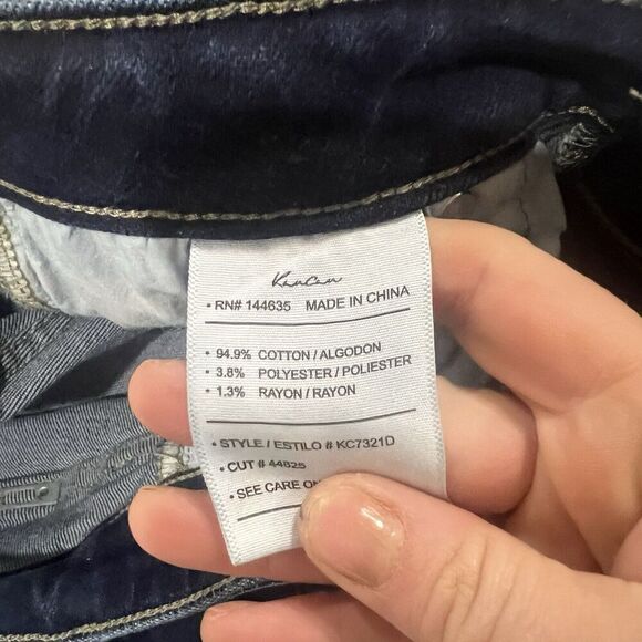 Kancan Women's Kennedy Mid Rise Dark Wash Ankle Skinny Jeans Size 7 / 27 - Picture 7 of 8